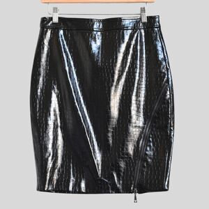 GUESS Women's Faux Leather Black Mini Skirt Size M